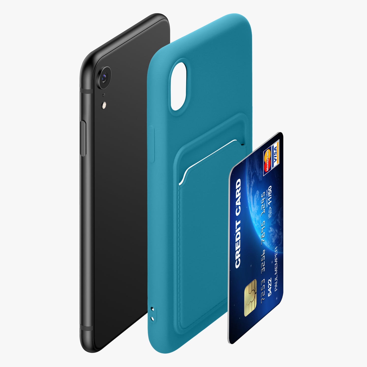 kwmobile Phone Case compatible with Apple iPhone XR Case - Phone Cover with Card Slot