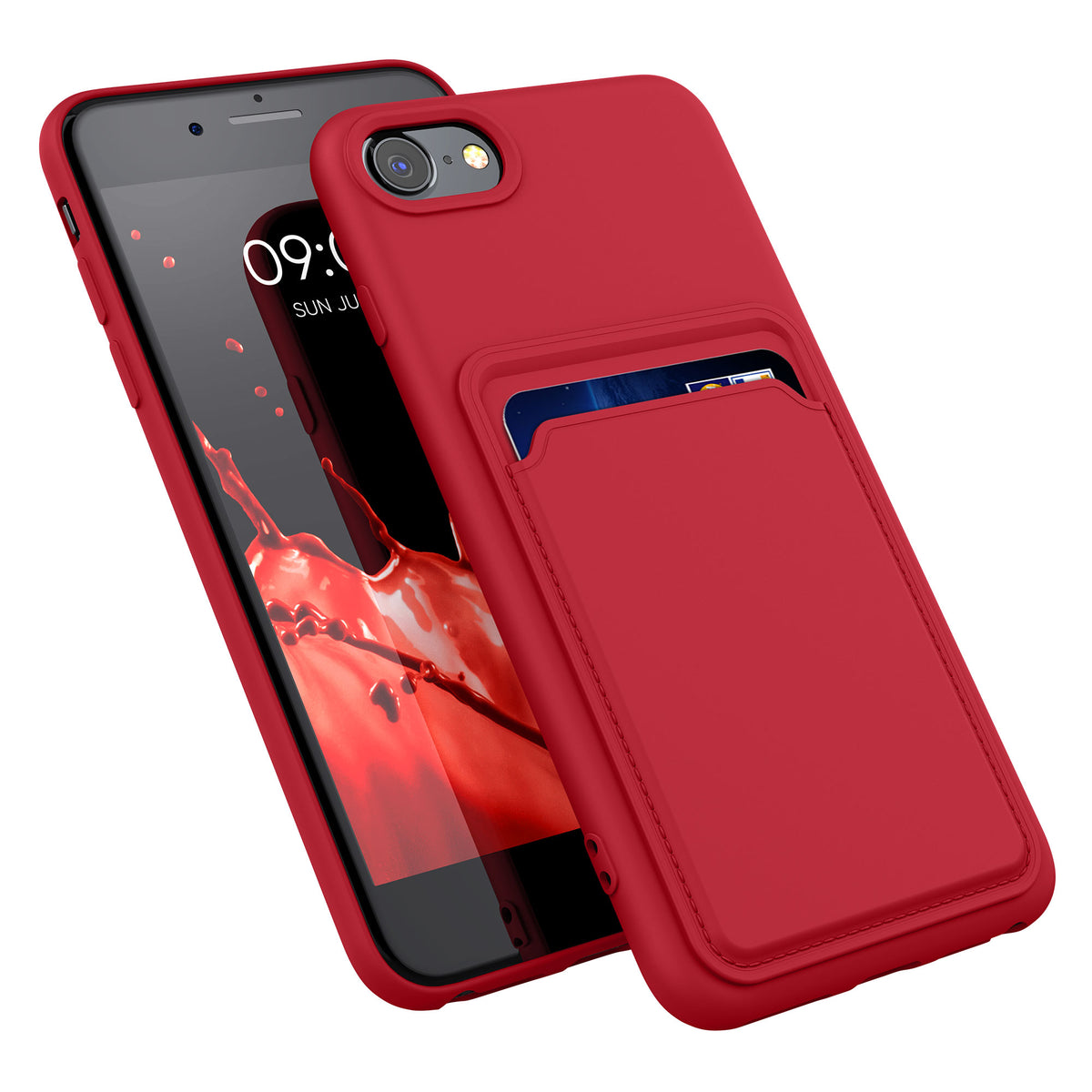 kwmobile Phone Case Compatible with Apple iPhone SE (2022) / iPhone SE (2020) / iPhone 8 / iPhone 7 Case - Phone Cover with Card Slot
