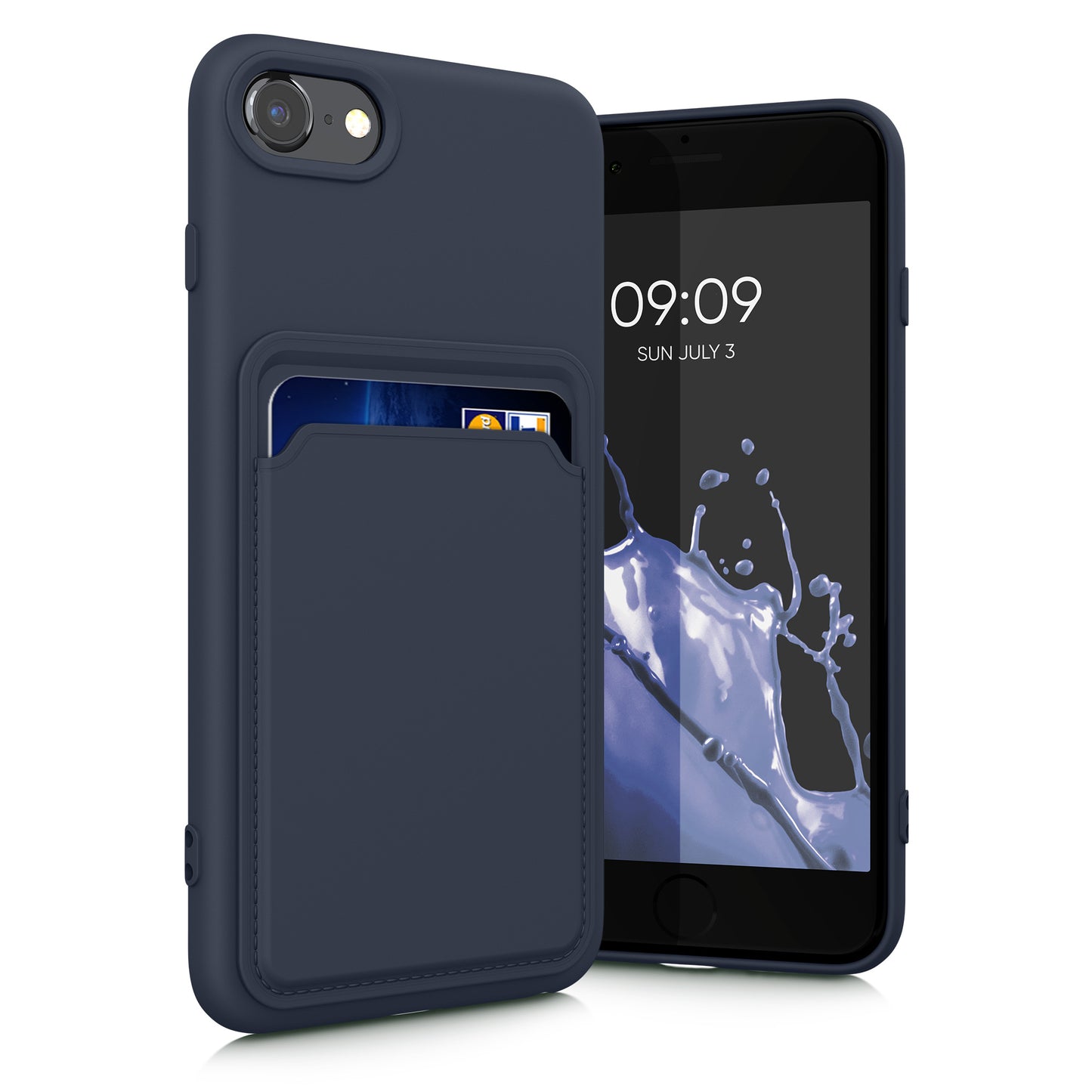 kwmobile Phone Case Compatible with Apple iPhone SE (2022) / iPhone SE (2020) / iPhone 8 / iPhone 7 Case - Phone Cover with Card Slot