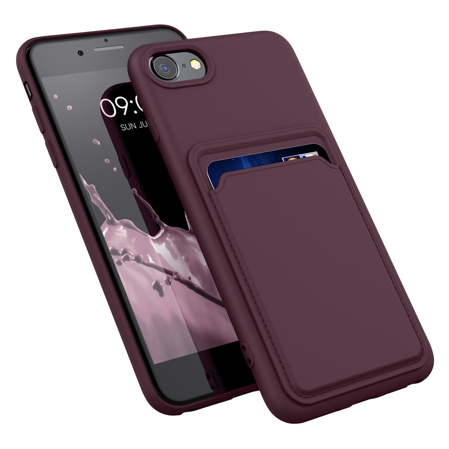 kwmobile Phone Case Compatible with Apple iPhone SE (2022) / iPhone SE (2020) / iPhone 8 / iPhone 7 Case - Phone Cover with Card Slot