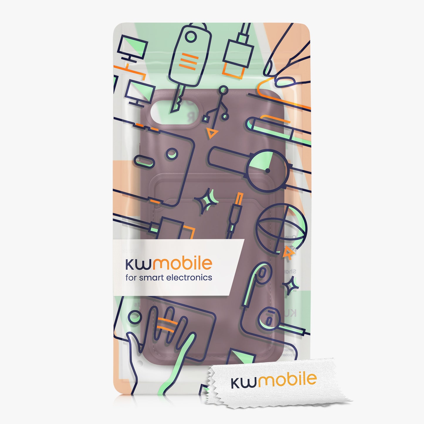 kwmobile Phone Case Compatible with Apple iPhone SE (2022) / iPhone SE (2020) / iPhone 8 / iPhone 7 Case - Phone Cover with Card Slot