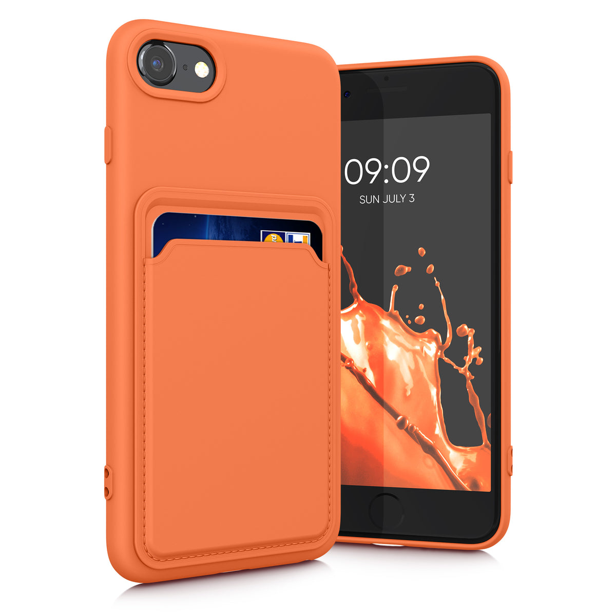 kwmobile Phone Case Compatible with Apple iPhone SE (2022) / iPhone SE (2020) / iPhone 8 / iPhone 7 Case - Phone Cover with Card Slot