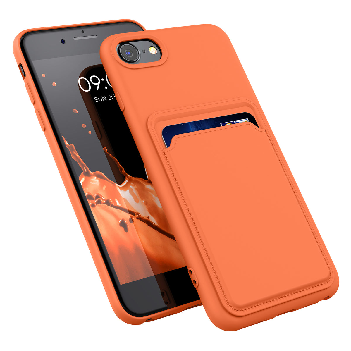 kwmobile Phone Case Compatible with Apple iPhone SE (2022) / iPhone SE (2020) / iPhone 8 / iPhone 7 Case - Phone Cover with Card Slot