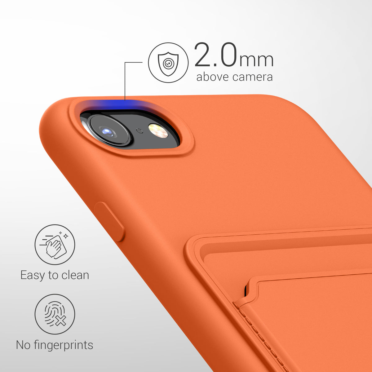 kwmobile Phone Case Compatible with Apple iPhone SE (2022) / iPhone SE (2020) / iPhone 8 / iPhone 7 Case - Phone Cover with Card Slot