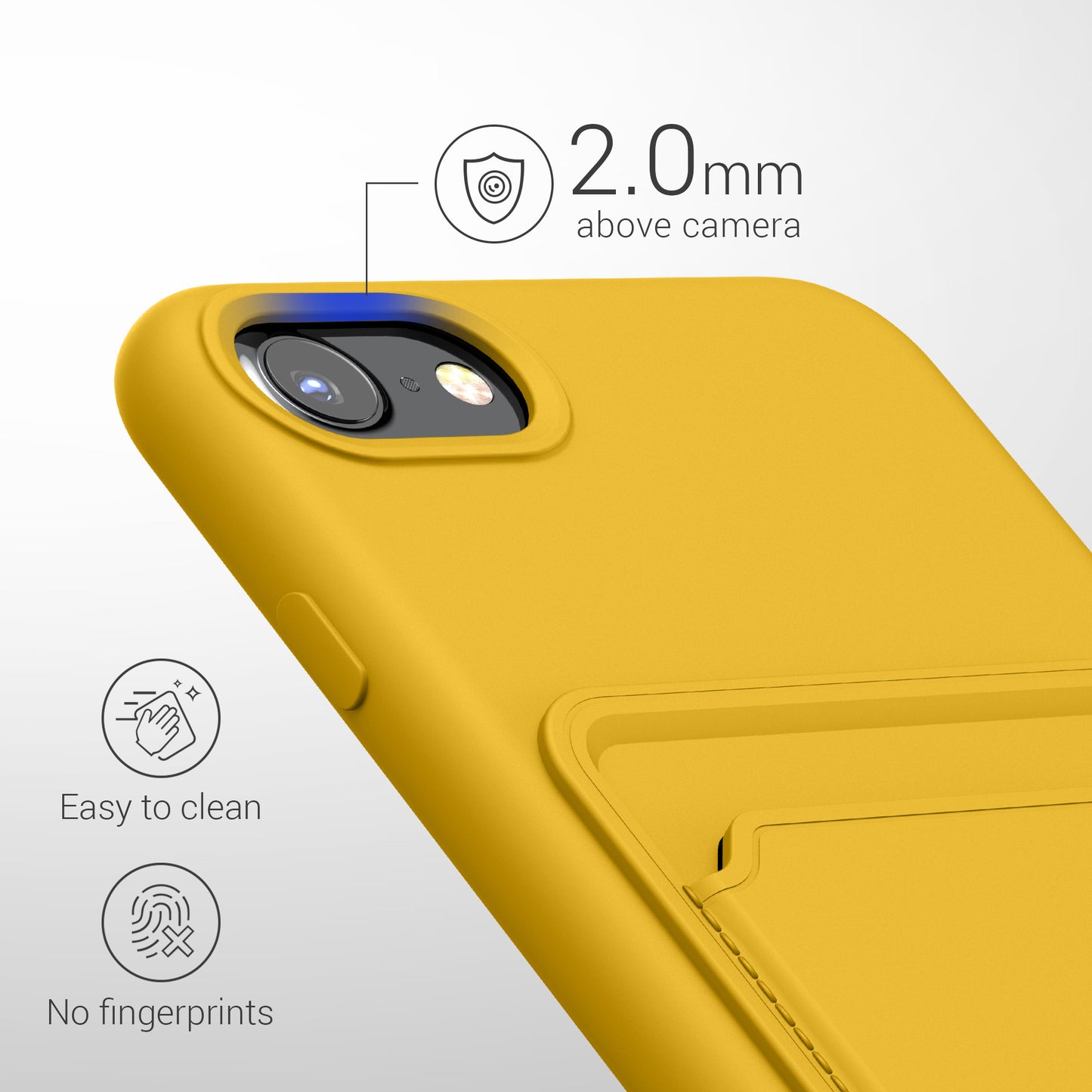 kwmobile Phone Case Compatible with Apple iPhone SE (2022) / iPhone SE (2020) / iPhone 8 / iPhone 7 Case - Phone Cover with Card Slot