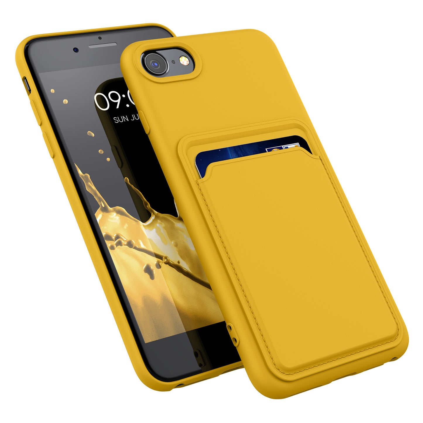 kwmobile Phone Case Compatible with Apple iPhone SE (2022) / iPhone SE (2020) / iPhone 8 / iPhone 7 Case - Phone Cover with Card Slot