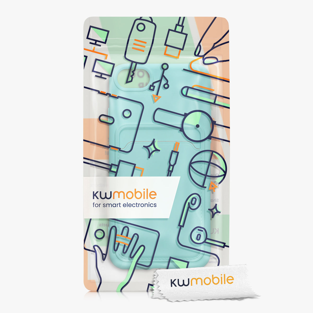 kwmobile Phone Case Compatible with Apple iPhone SE (2022) / iPhone SE (2020) / iPhone 8 / iPhone 7 Case - Phone Cover with Card Slot