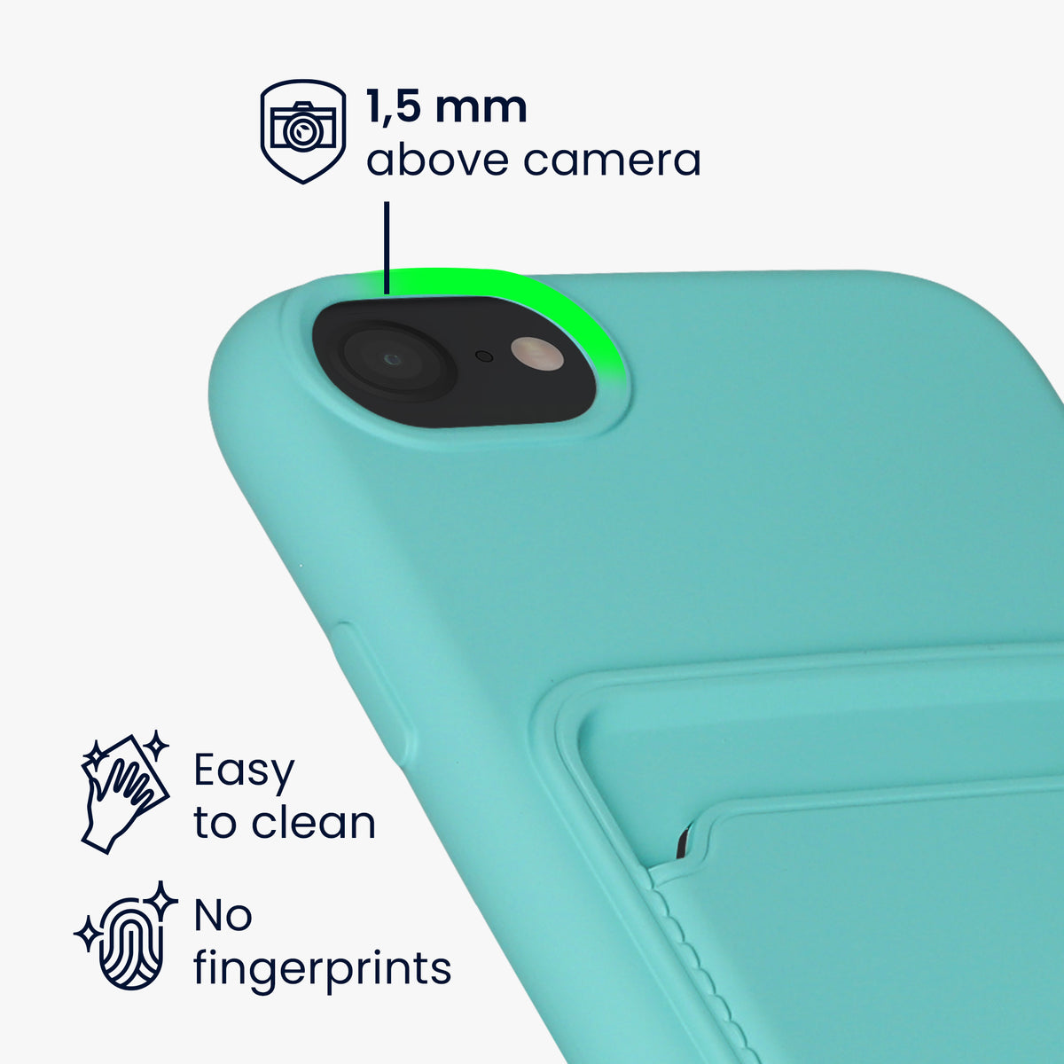 kwmobile Phone Case Compatible with Apple iPhone SE (2022) / iPhone SE (2020) / iPhone 8 / iPhone 7 Case - Phone Cover with Card Slot