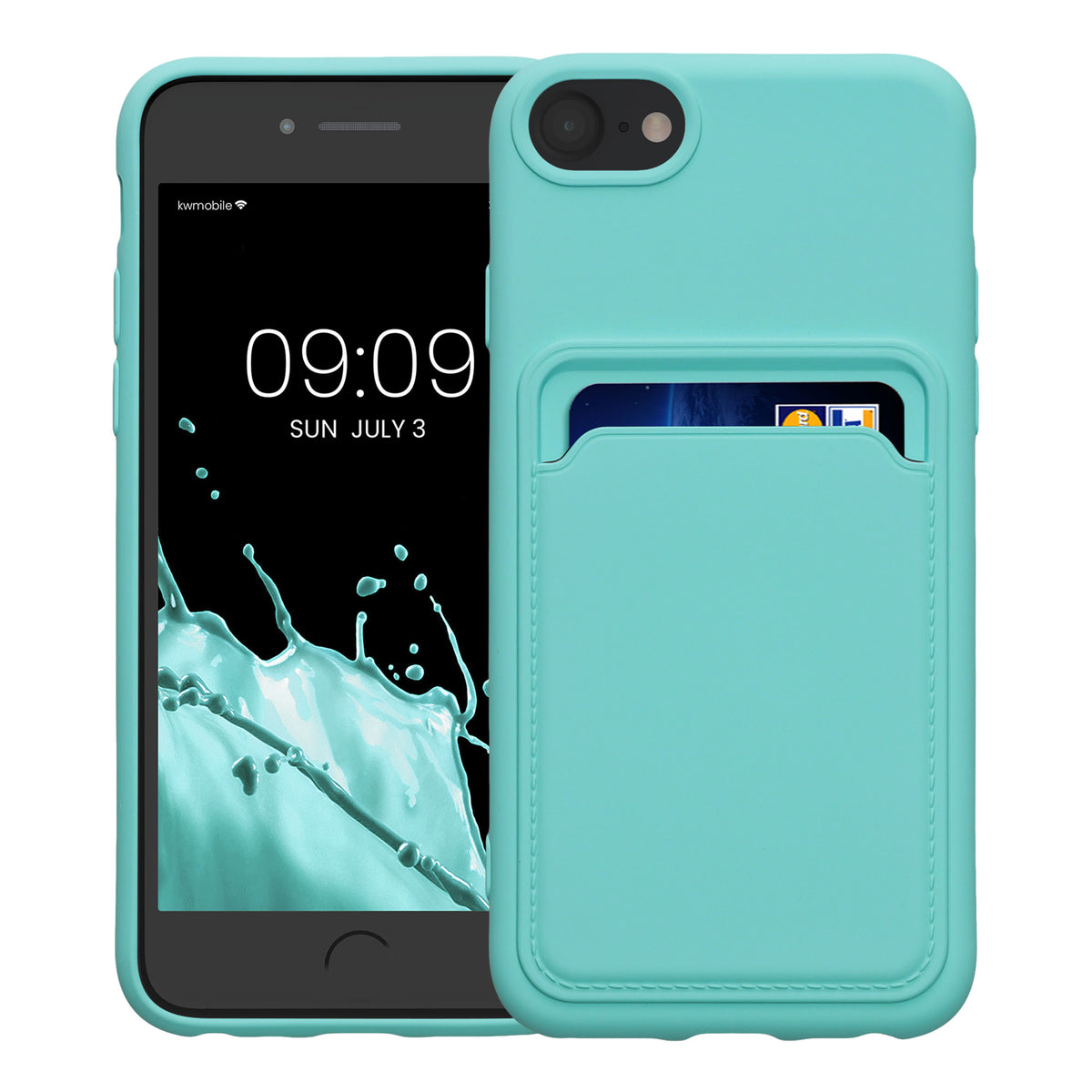 kwmobile Phone Case Compatible with Apple iPhone SE (2022) / iPhone SE (2020) / iPhone 8 / iPhone 7 Case - Phone Cover with Card Slot