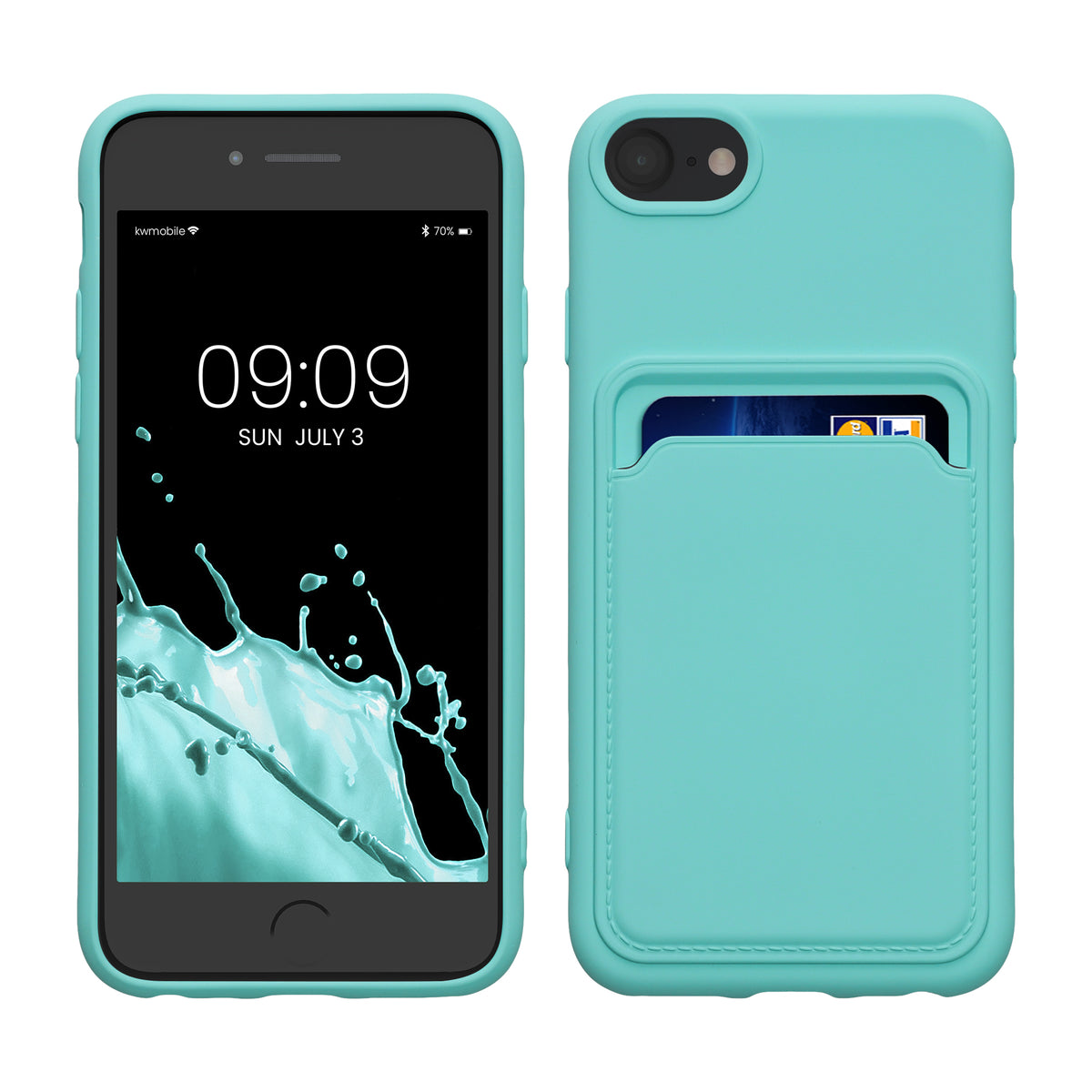 kwmobile Phone Case Compatible with Apple iPhone SE (2022) / iPhone SE (2020) / iPhone 8 / iPhone 7 Case - Phone Cover with Card Slot