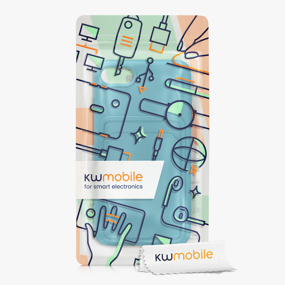 kwmobile Phone Case Compatible with Apple iPhone SE (2022) / iPhone SE (2020) / iPhone 8 / iPhone 7 Case - Phone Cover with Card Slot