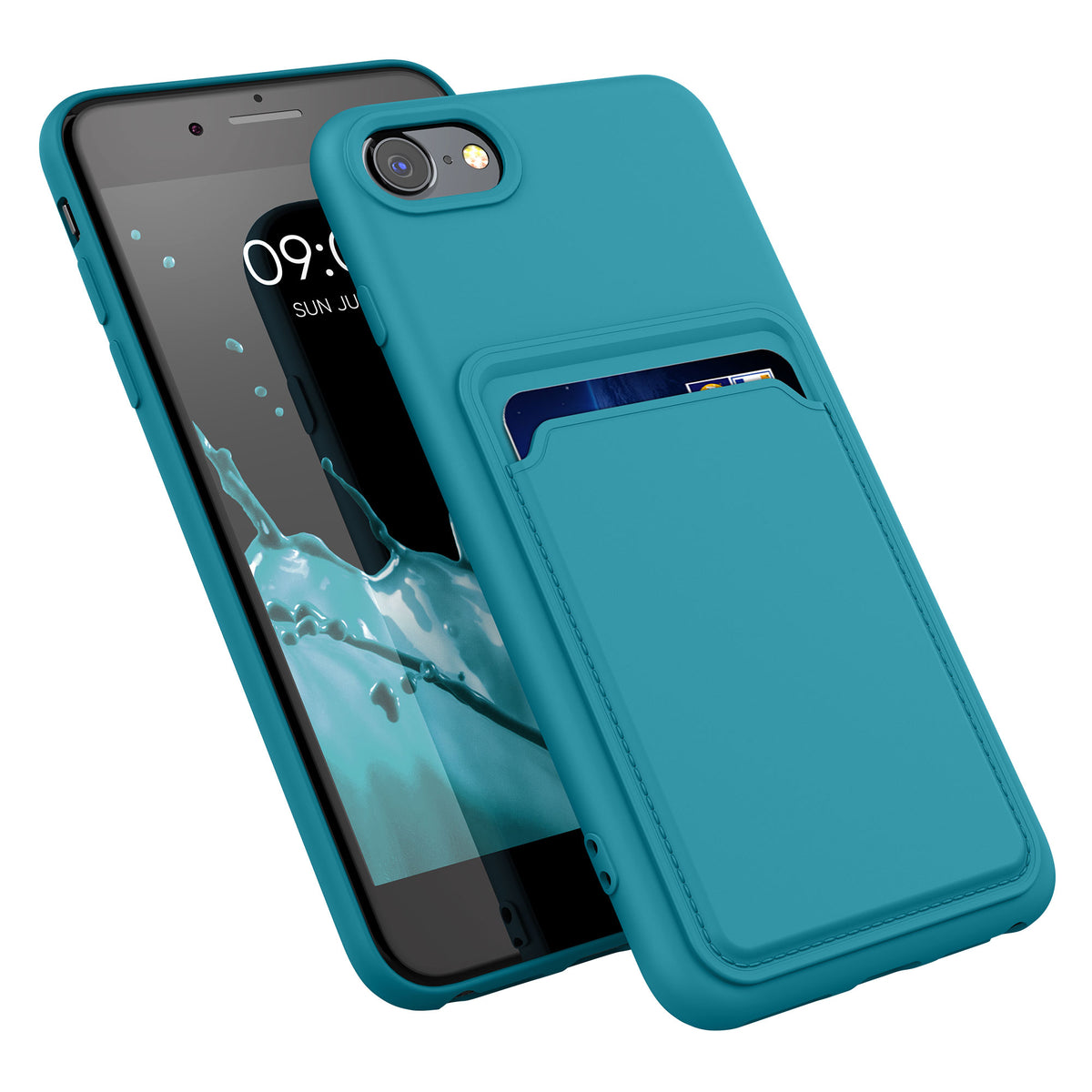 kwmobile Phone Case Compatible with Apple iPhone SE (2022) / iPhone SE (2020) / iPhone 8 / iPhone 7 Case - Phone Cover with Card Slot