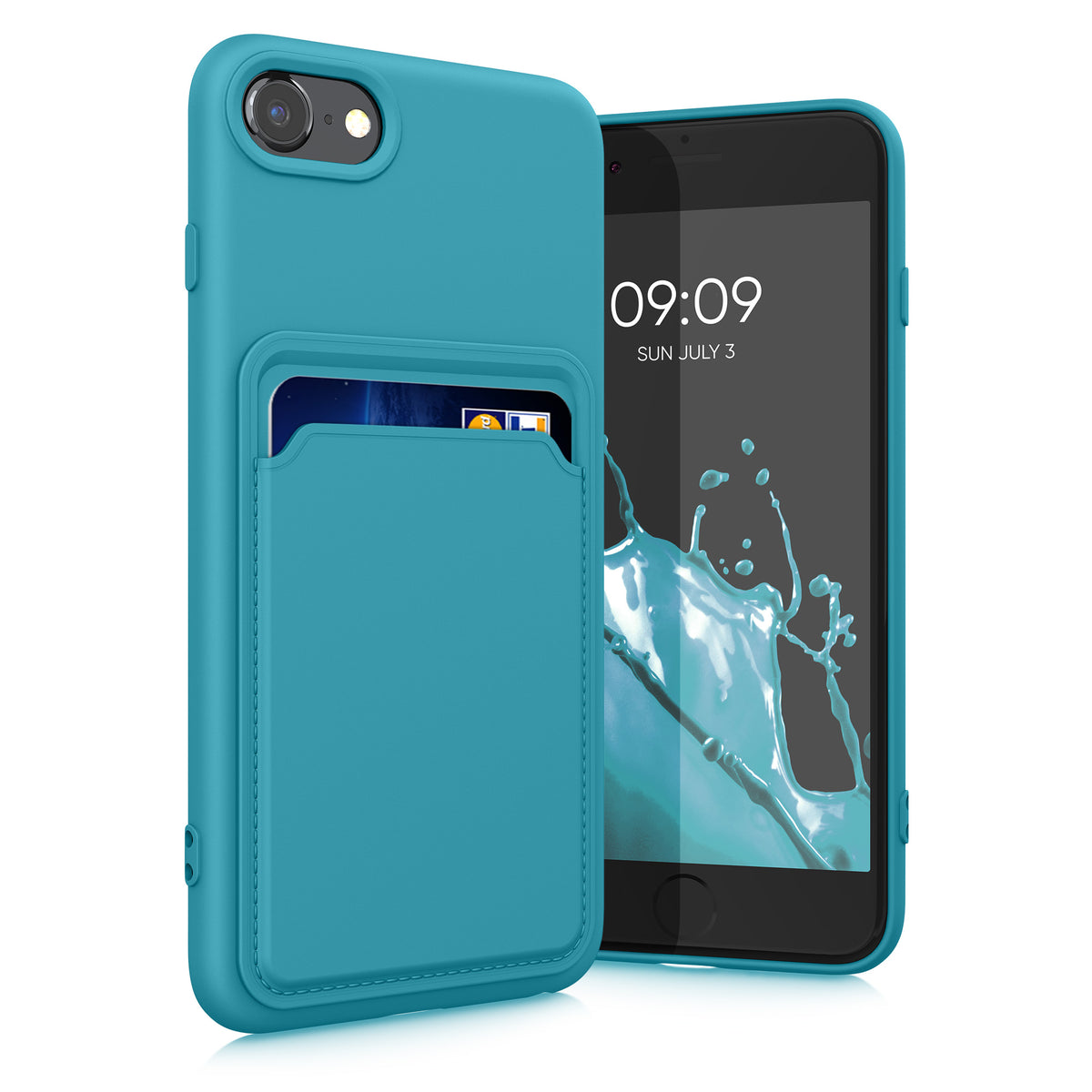 kwmobile Phone Case Compatible with Apple iPhone SE (2022) / iPhone SE (2020) / iPhone 8 / iPhone 7 Case - Phone Cover with Card Slot
