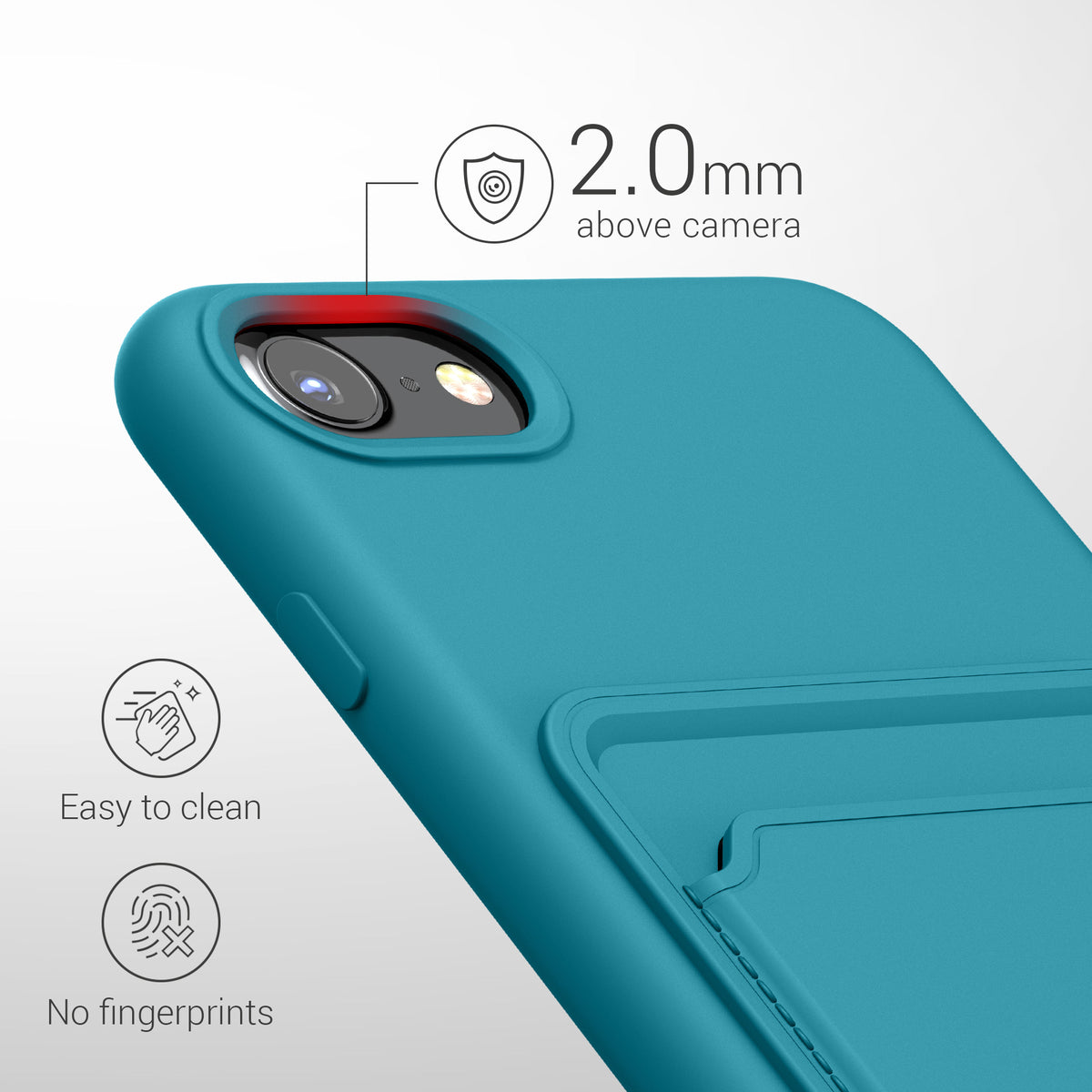 kwmobile Phone Case Compatible with Apple iPhone SE (2022) / iPhone SE (2020) / iPhone 8 / iPhone 7 Case - Phone Cover with Card Slot