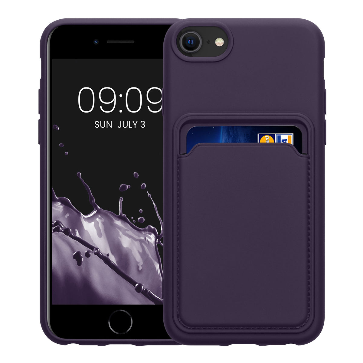kwmobile Phone Case Compatible with Apple iPhone SE (2022) / iPhone SE (2020) / iPhone 8 / iPhone 7 Case - Phone Cover with Card Slot