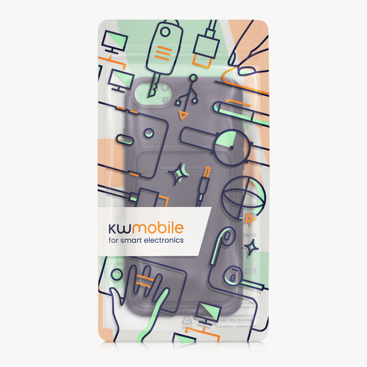 kwmobile Phone Case Compatible with Apple iPhone SE (2022) / iPhone SE (2020) / iPhone 8 / iPhone 7 Case - Phone Cover with Card Slot