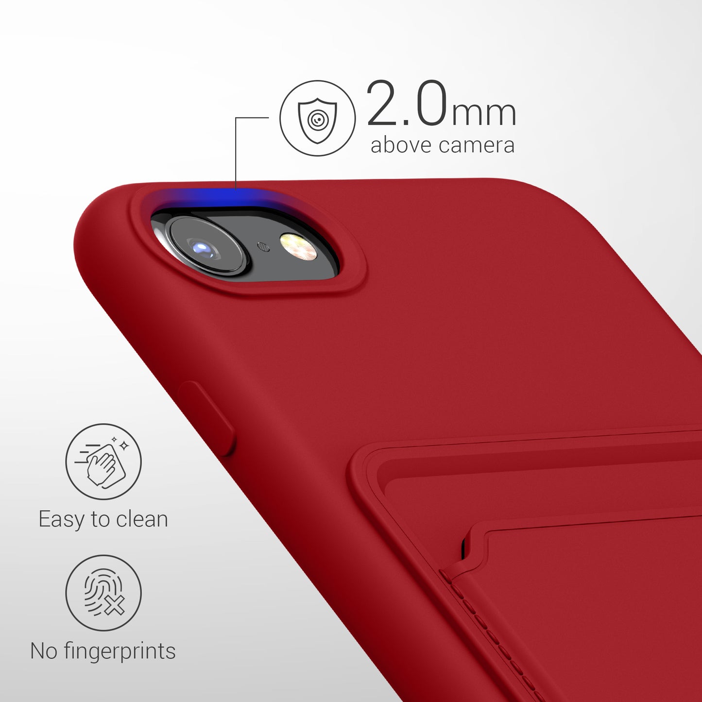 kwmobile Phone Case Compatible with Apple iPhone SE (2022) / iPhone SE (2020) / iPhone 8 / iPhone 7 Case - Phone Cover with Card Slot