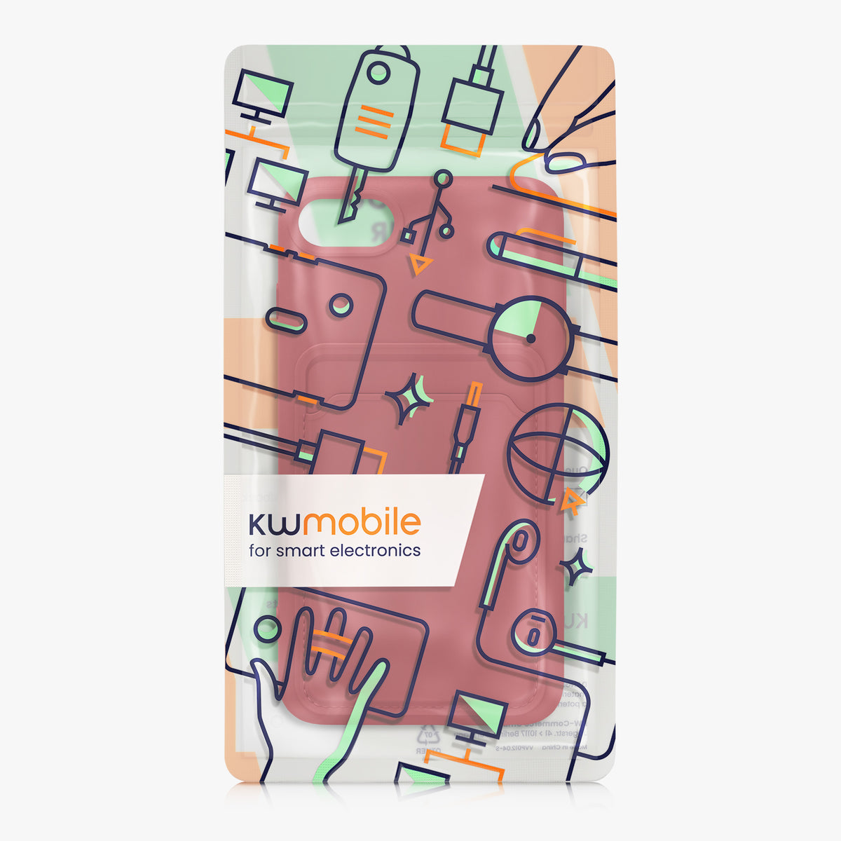 kwmobile Phone Case Compatible with Apple iPhone SE (2022) / iPhone SE (2020) / iPhone 8 / iPhone 7 Case - Phone Cover with Card Slot