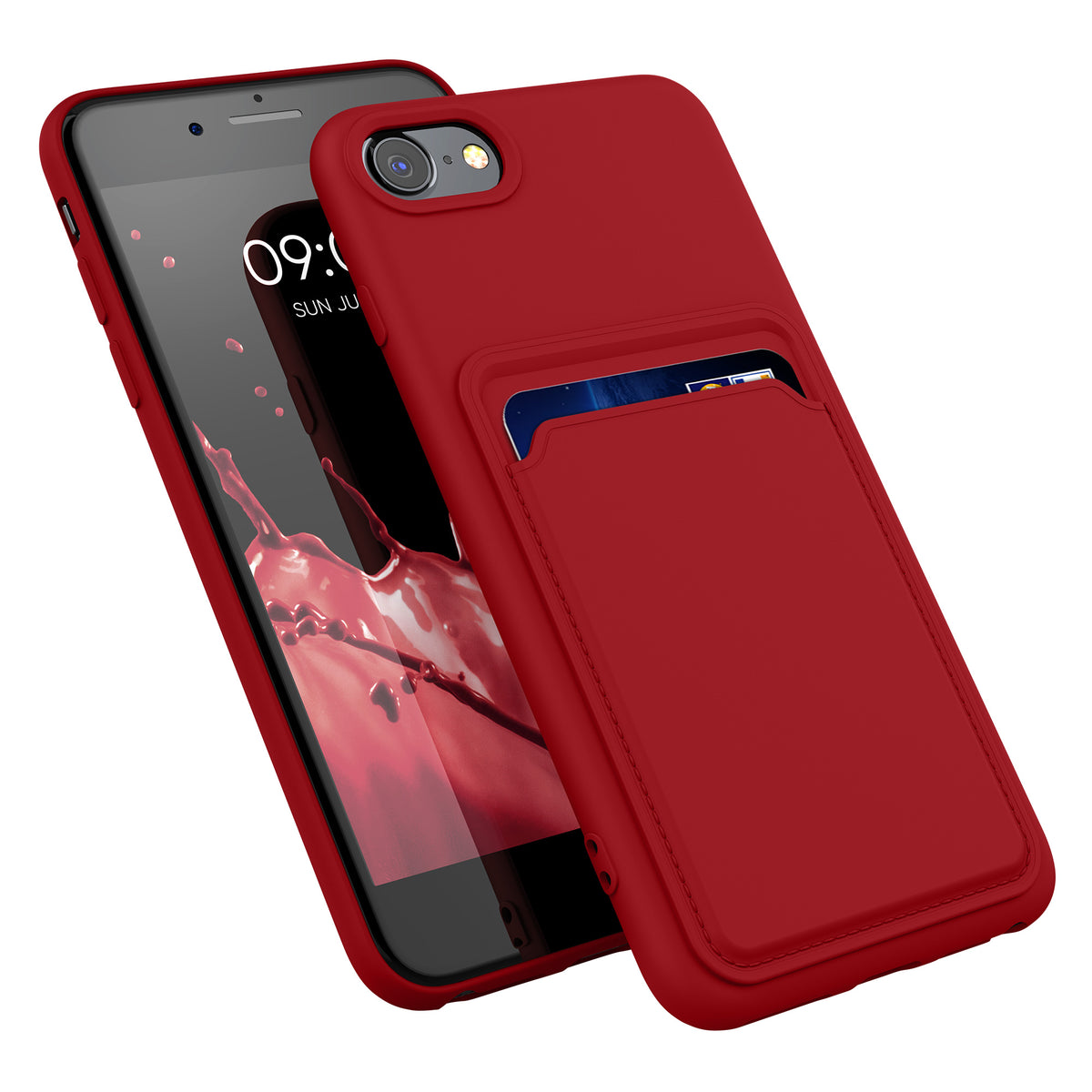 kwmobile Phone Case Compatible with Apple iPhone SE (2022) / iPhone SE (2020) / iPhone 8 / iPhone 7 Case - Phone Cover with Card Slot