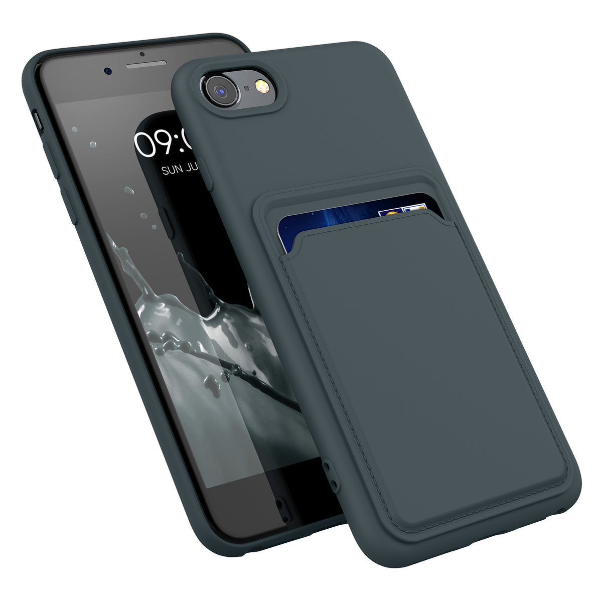 kwmobile Phone Case Compatible with Apple iPhone SE (2022) / iPhone SE (2020) / iPhone 8 / iPhone 7 Case - Phone Cover with Card Slot