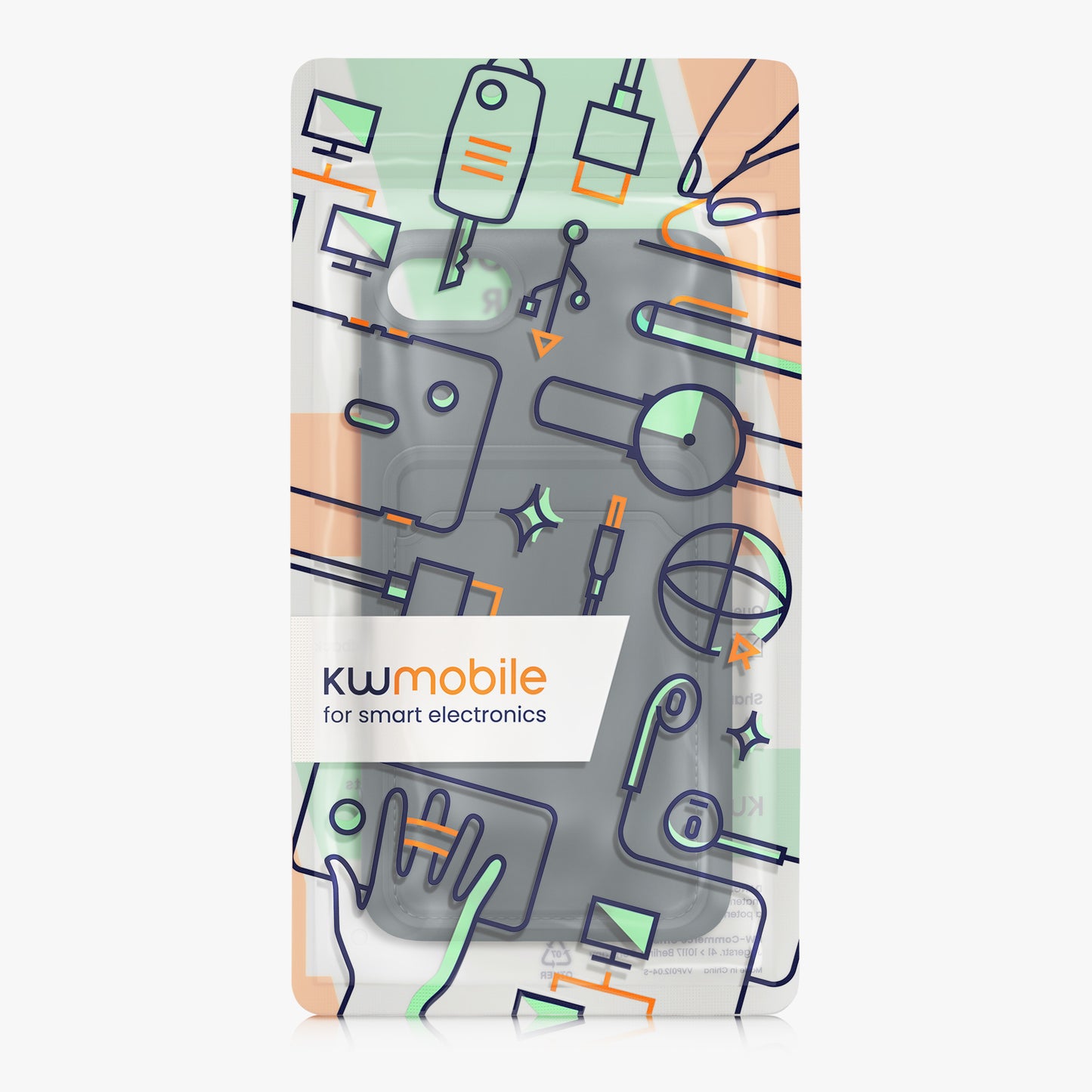 kwmobile Phone Case Compatible with Apple iPhone SE (2022) / iPhone SE (2020) / iPhone 8 / iPhone 7 Case - Phone Cover with Card Slot
