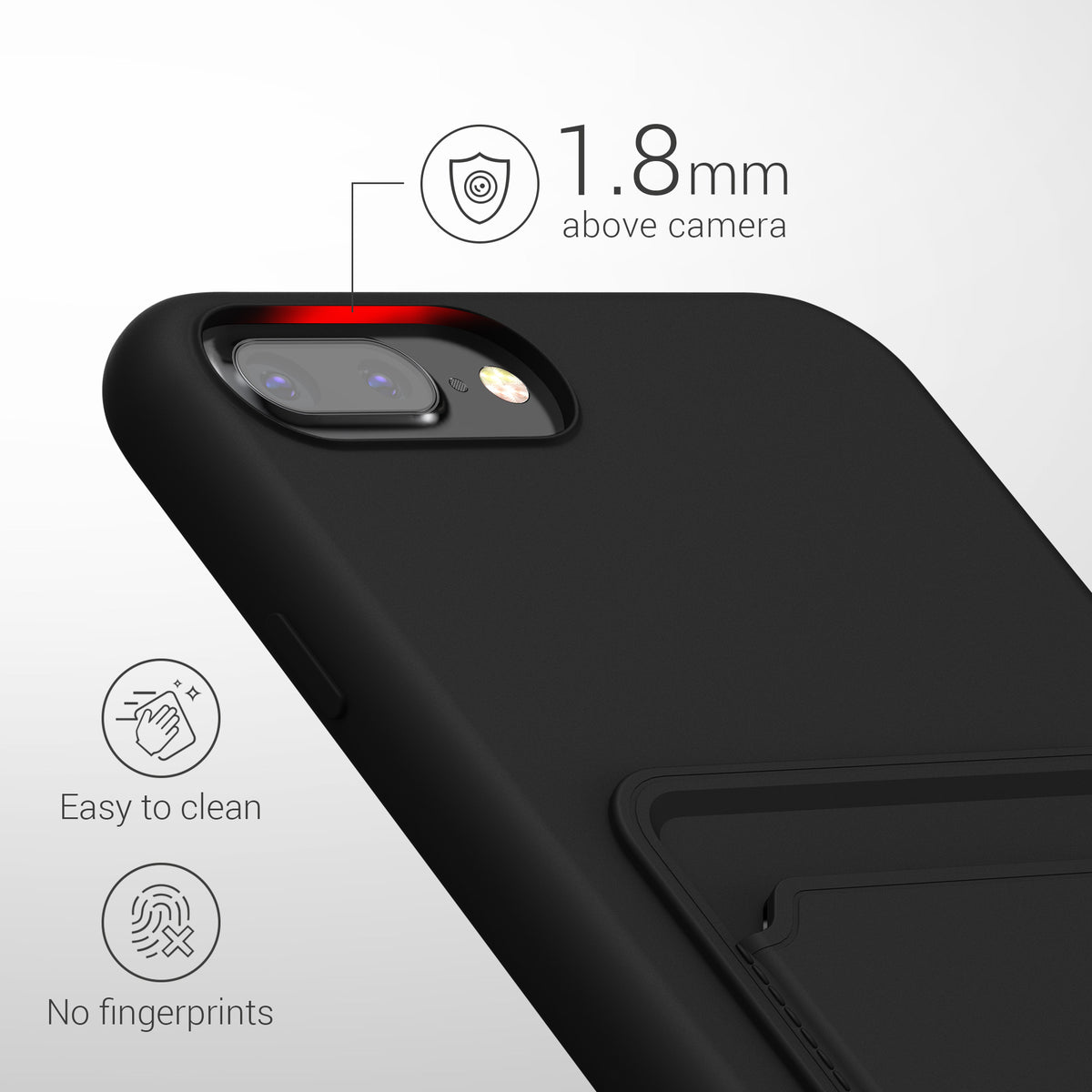 kwmobile Phone Case Compatible with Apple iPhone 7 Plus / iPhone 8 Plus - Phone Cover with Card Slot