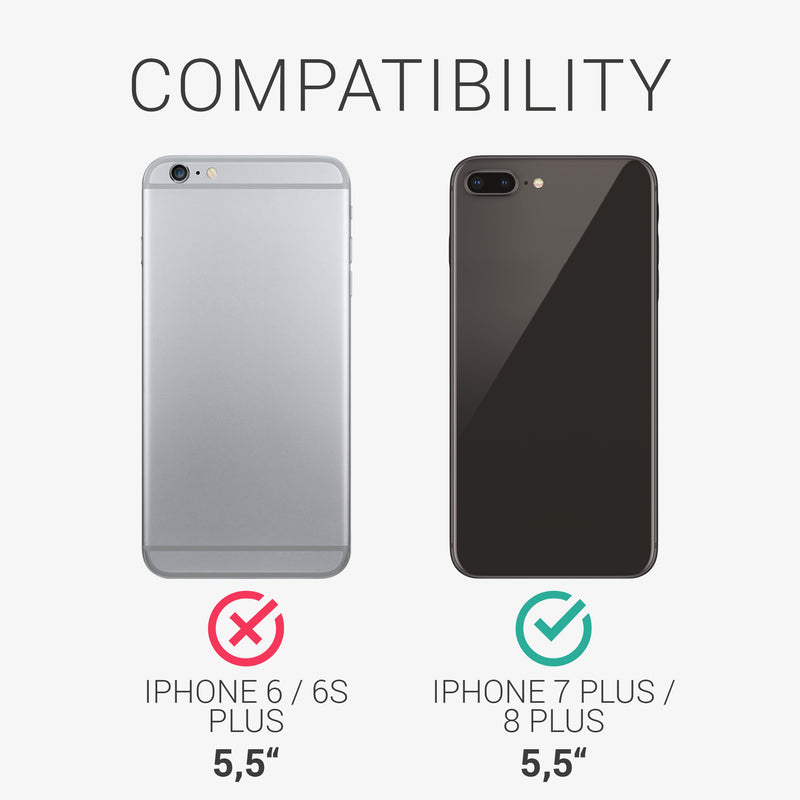 kwmobile Phone Case Compatible with Apple iPhone 7 Plus / iPhone 8 Plus - Phone Cover with Card Slot