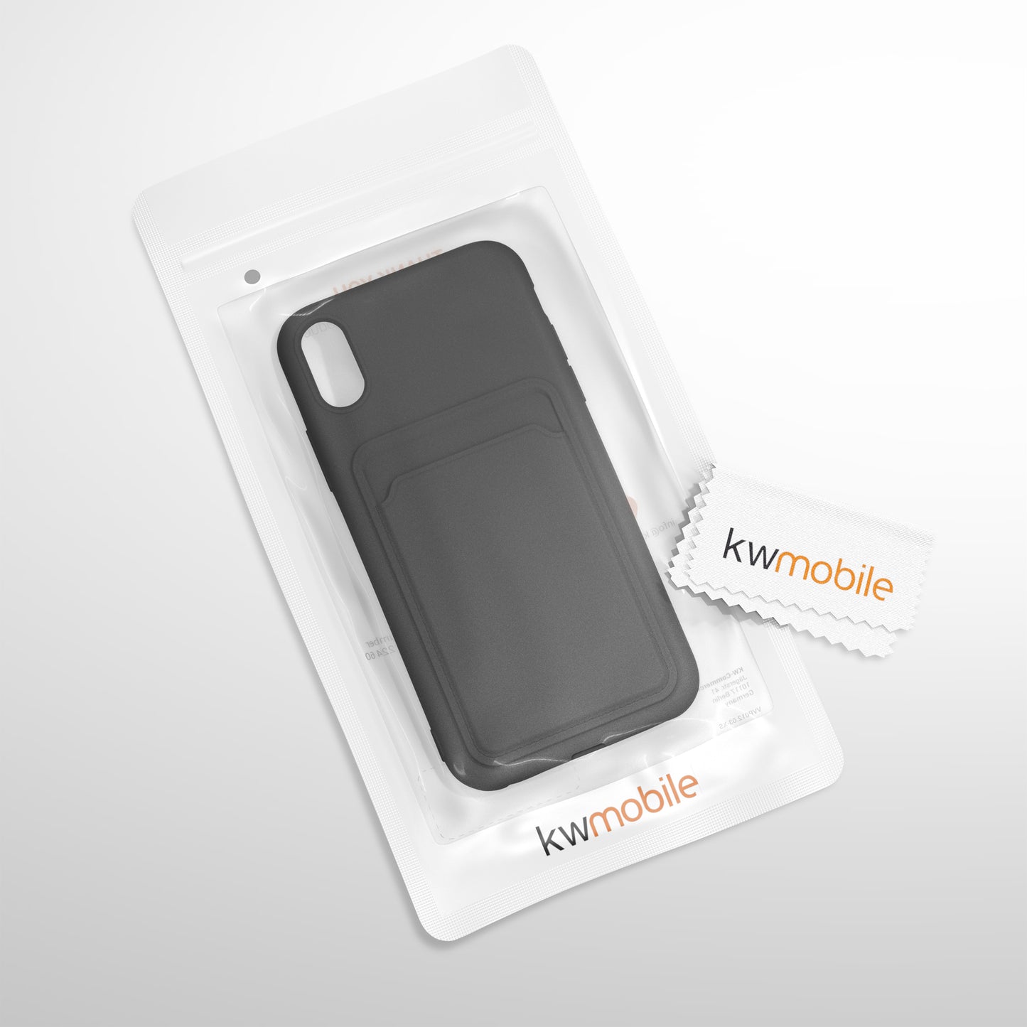 kwmobile Phone Case Compatible with Apple iPhone X Case - Cell Phone Cover with Card Slot