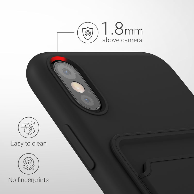 kwmobile Phone Case Compatible with Apple iPhone X Case - Cell Phone Cover with Card Slot