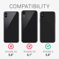 kwmobile Phone Case Compatible with Apple iPhone X Case - Cell Phone Cover with Card Slot