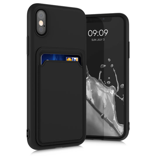 kwmobile Phone Case Compatible with Apple iPhone X Case - Cell Phone Cover with Card Slot