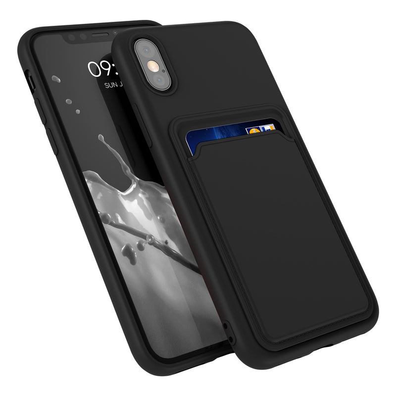 kwmobile Phone Case Compatible with Apple iPhone X Case - Cell Phone Cover with Card Slot