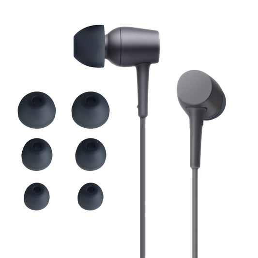 kwmobile 6x Silikonaufsätze für Sony MDR-EX750BT / WI-1000X / WI-H700 / WI-C200 - Ersatz Ohrstöpsel in 3 Größen - Ear Tips für In-Ear Kopfhörer - Zubehör Ersatzpolster in Grau Grau  