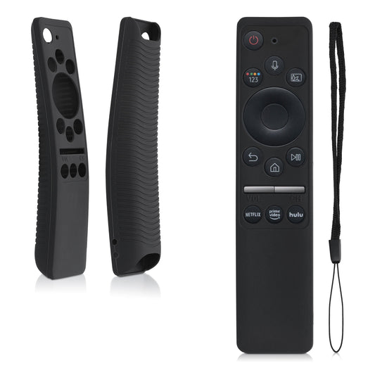 kwmobile Hülle Fernbedienung kompatibel mit Samsung BN59-01312A / BN59-01312B Hülle - Silikon Case für TV Zubehör in Schwarz Schwarz  