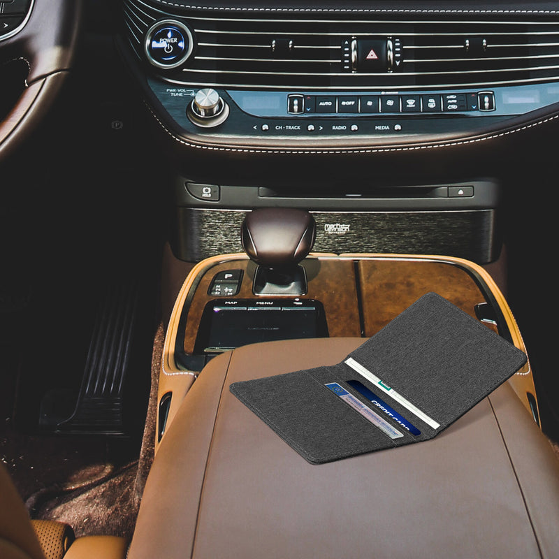 kwmobile Car Registration Holder with Card Slots Pouch Case for Car Registration Certificate Driver's License