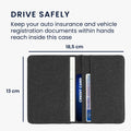 kwmobile Car Registration Holder with Card Slots Pouch Case for Car Registration Certificate Driver's License