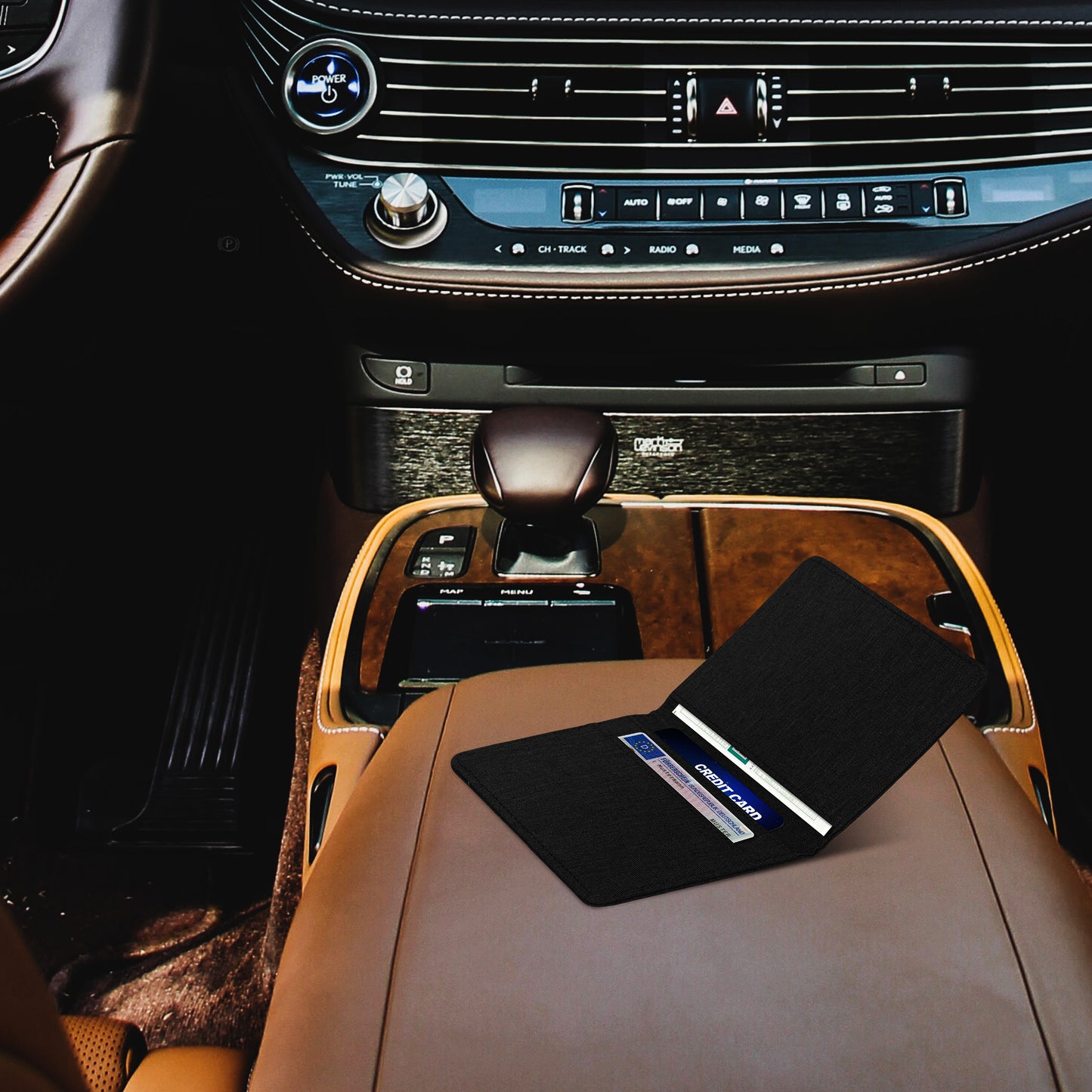 kwmobile Car Registration Holder with Card Slots Pouch Case for Car Registration Certificate Driver's License