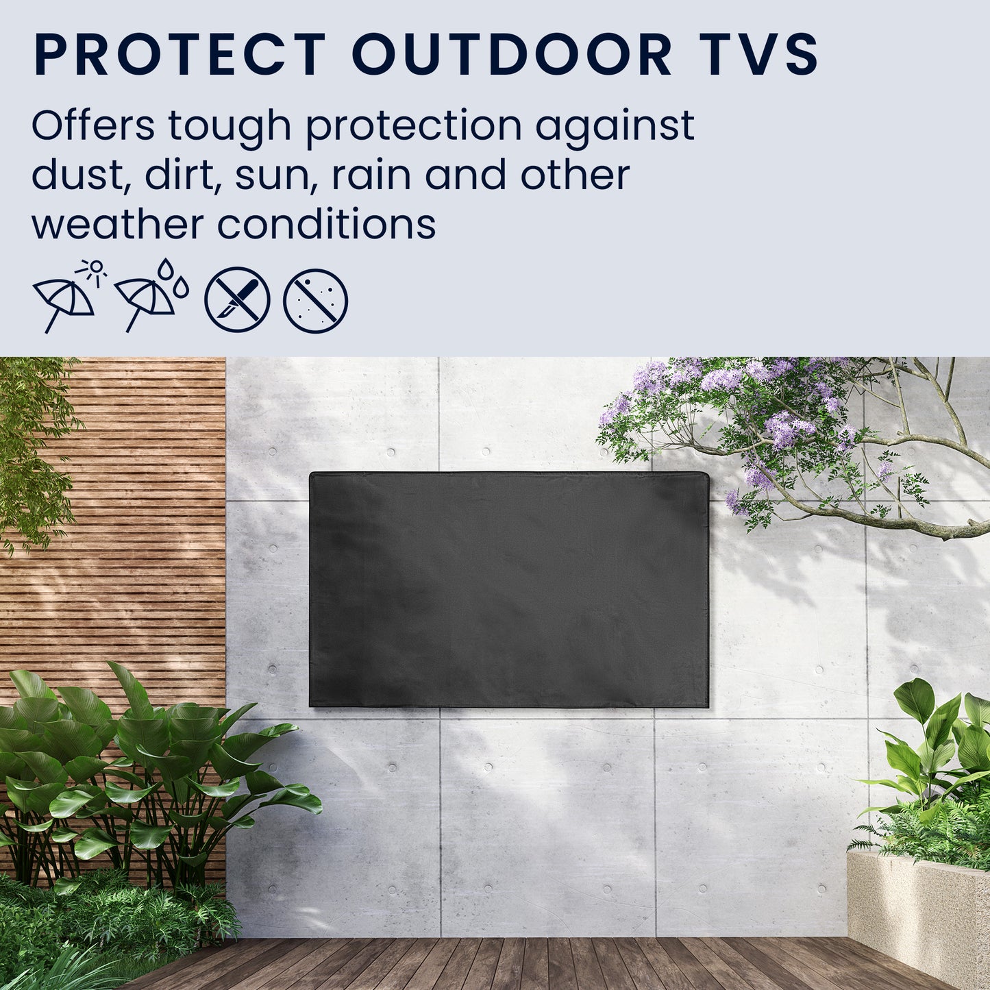 kwmobile 55’’ TV Outdoor TV Abdeckung - Fernseher Hülle Bildschirmschutz - Schutzhülle wetterfest - Hüllen