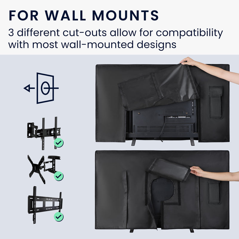 kwmobile 55’’ TV Outdoor TV Abdeckung - Fernseher Hülle Bildschirmschutz - Schutzhülle wetterfest - Hüllen