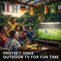 kwmobile 55’’ TV Outdoor TV Abdeckung - Fernseher Hülle Bildschirmschutz - Schutzhülle wetterfest - Hüllen