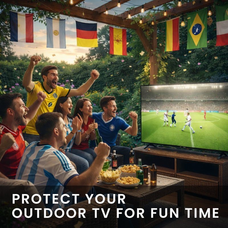 kwmobile 55’’ TV Outdoor TV Abdeckung - Fernseher Hülle Bildschirmschutz - Schutzhülle wetterfest - Hüllen