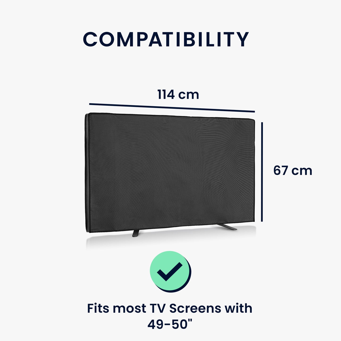 kwmobile 49-50’’ TV Outdoor TV Abdeckung - Fernseher Hülle Bildschirmschutz - Schutzhülle wetterfest - Hüllen