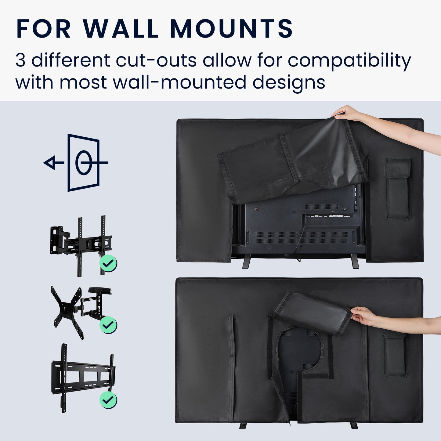 kwmobile 49-50’’ TV Outdoor TV Abdeckung - Fernseher Hülle Bildschirmschutz - Schutzhülle wetterfest - Hüllen