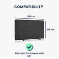kwmobile 65’’ TV Outdoor TV Abdeckung - Fernseher Hülle Bildschirmschutz - Schutzhülle wetterfest - Schwarz - Hüllen