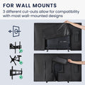 kwmobile 65’’ TV Outdoor TV Abdeckung - Fernseher Hülle Bildschirmschutz - Schutzhülle wetterfest - Schwarz - Hüllen
