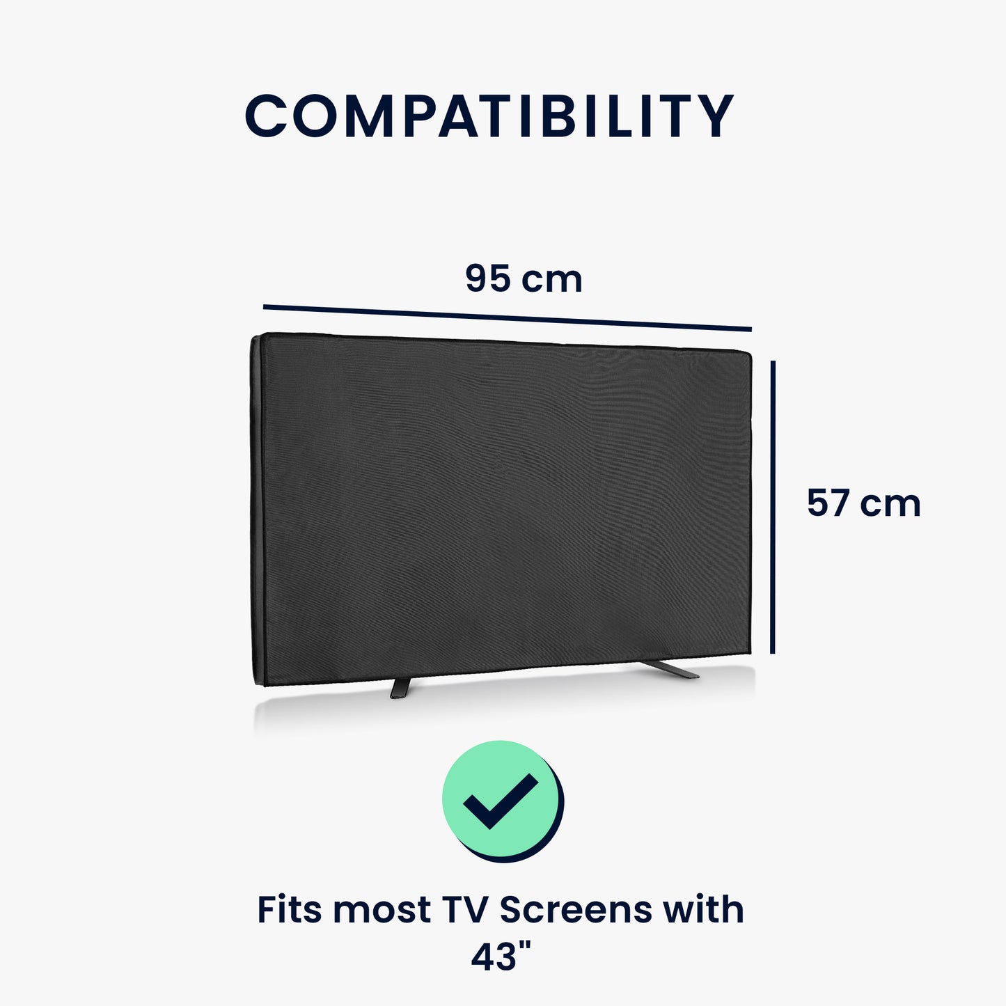 kwmobile 43’’ TV Outdoor TV Abdeckung - Fernseher Hülle Bildschirmschutz - Schutzhülle wetterfest - Schwarz - Hüllen