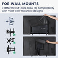 kwmobile 75’’ TV Outdoor TV Abdeckung - Fernseher Hülle Bildschirmschutz - Schutzhülle wetterfest - Schwarz - Hüllen
