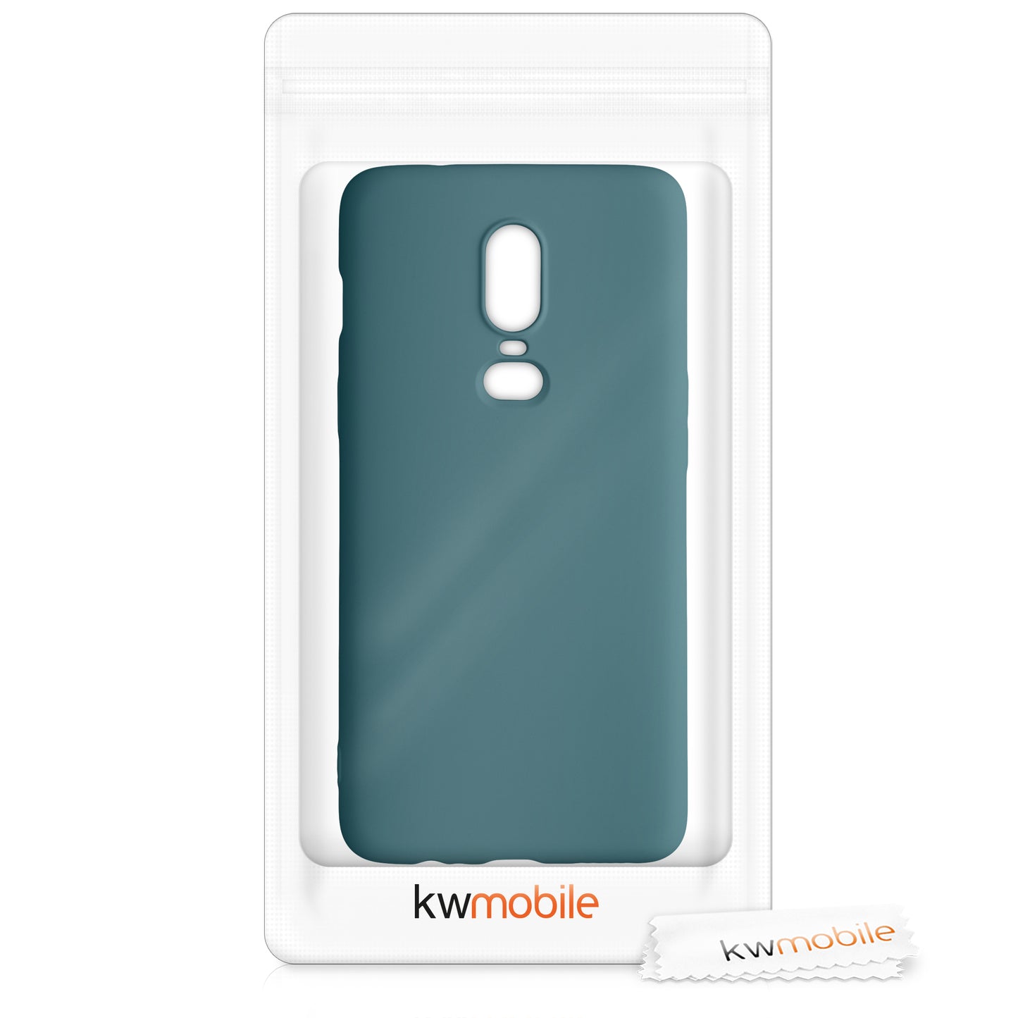 kwmobile Case compatible with OnePlus 6 - Protective Cover for Wireless Charging - Case