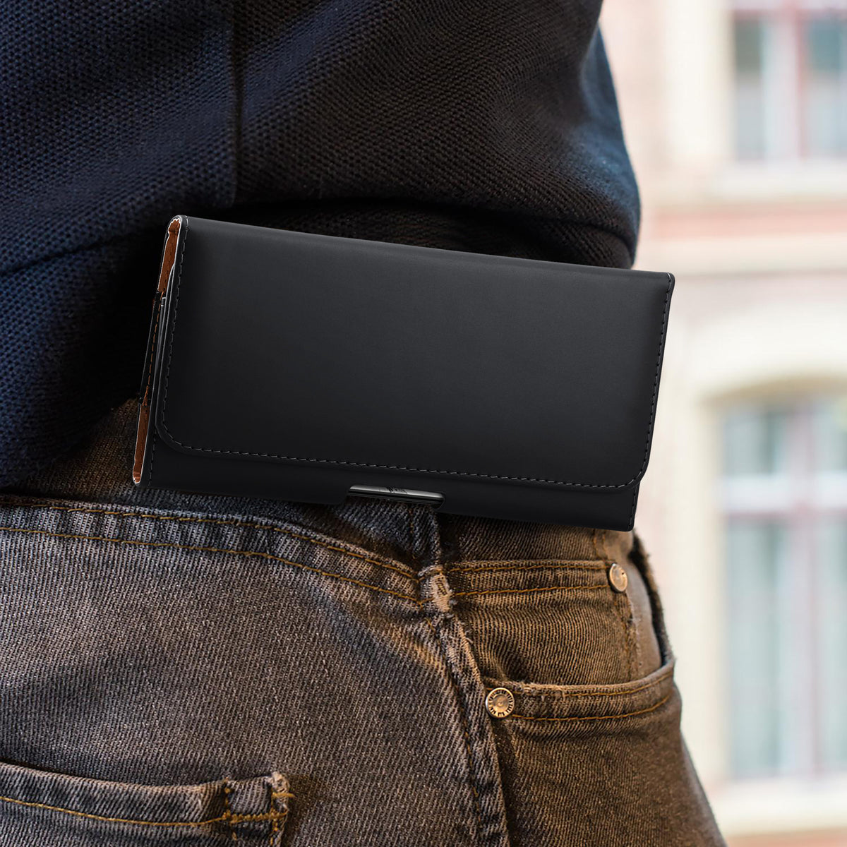 Belt Pouch Case for Cell Phones with Belt Clip 17.2 x 8.5 cm