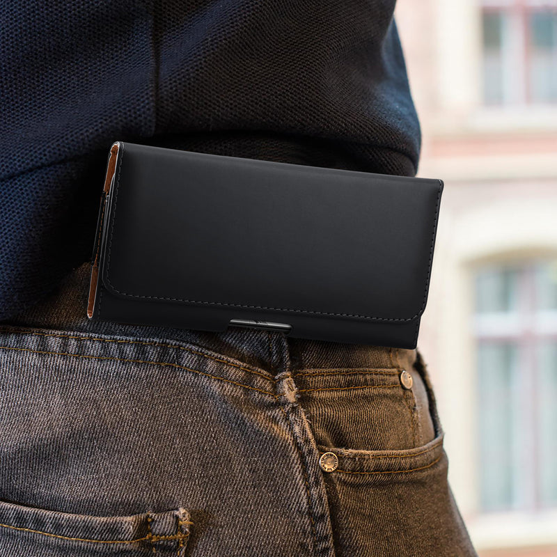 Belt Pouch Case for Cell Phones with Belt Clip 17.2 x 8.5 cm